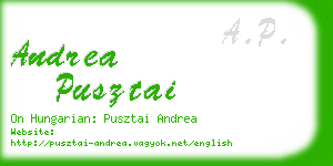 andrea pusztai business card